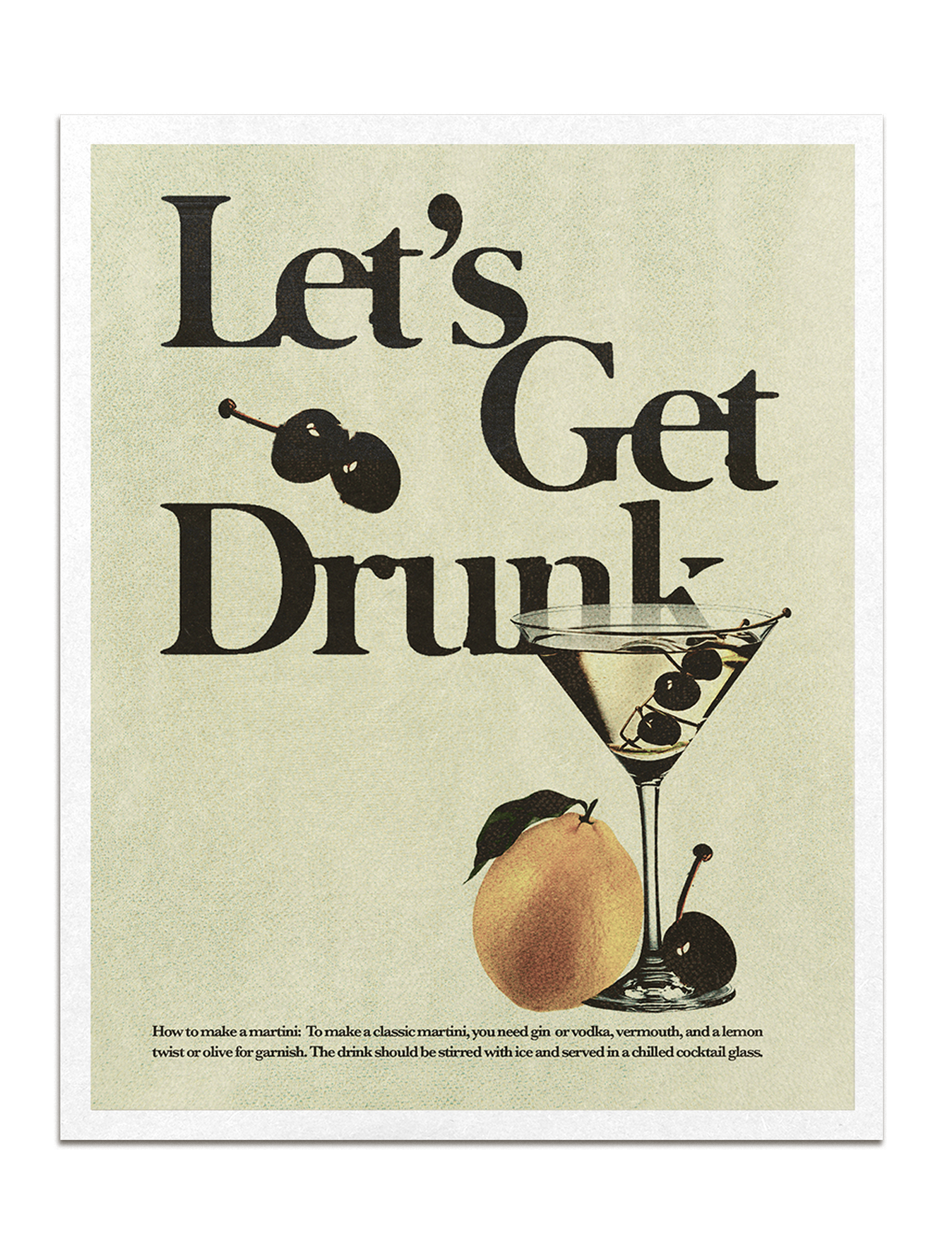 let's get drunk print
