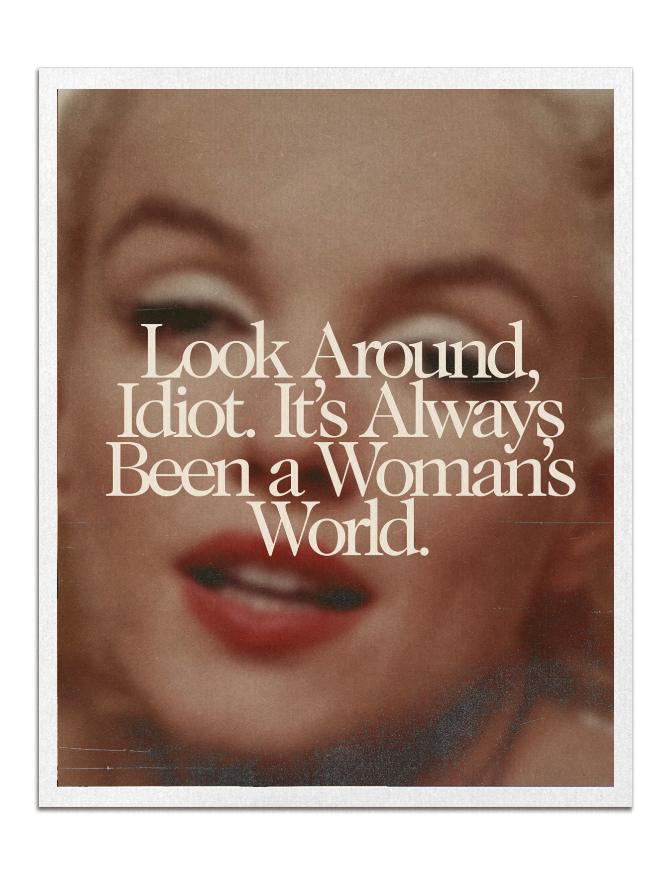 look around idiot print