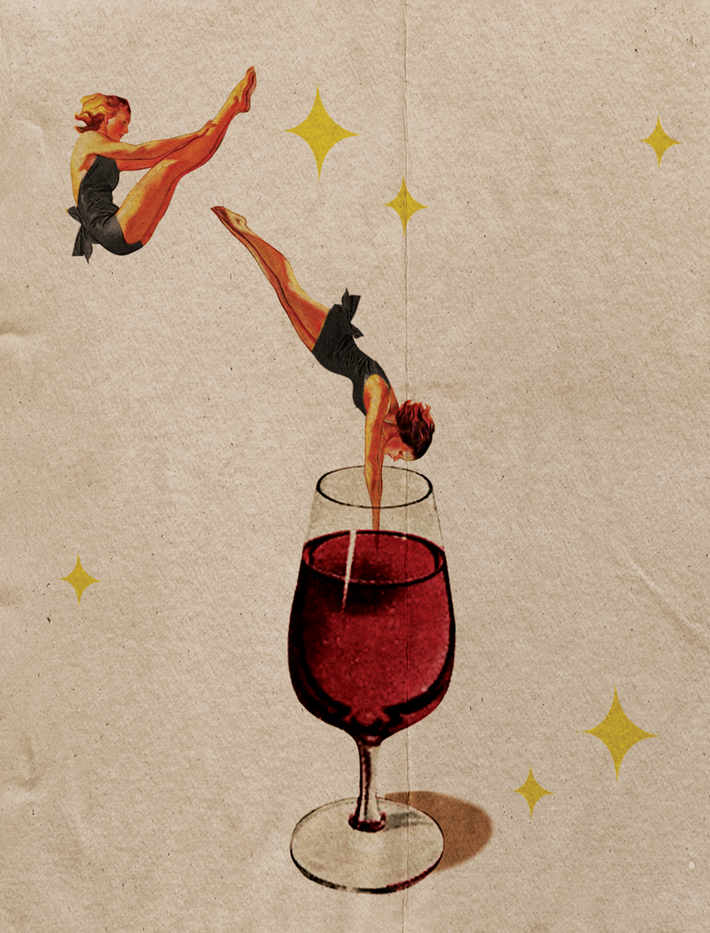 Wine Dive Print