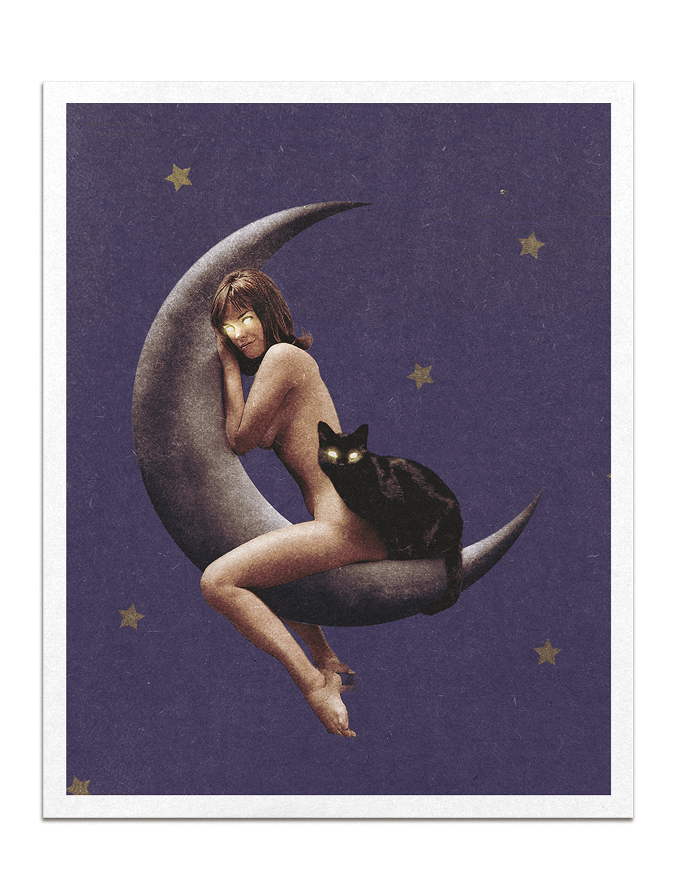 moon kitty print