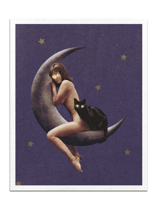 moon kitty print