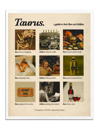 zodiacs likes & dislikes charts