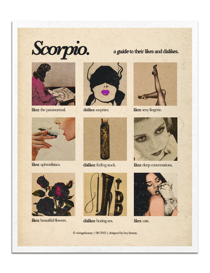 zodiacs likes & dislikes charts