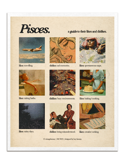 zodiacs likes & dislikes charts