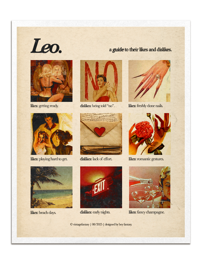 zodiacs likes & dislikes charts