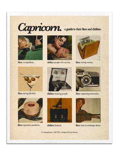 zodiacs likes & dislikes charts