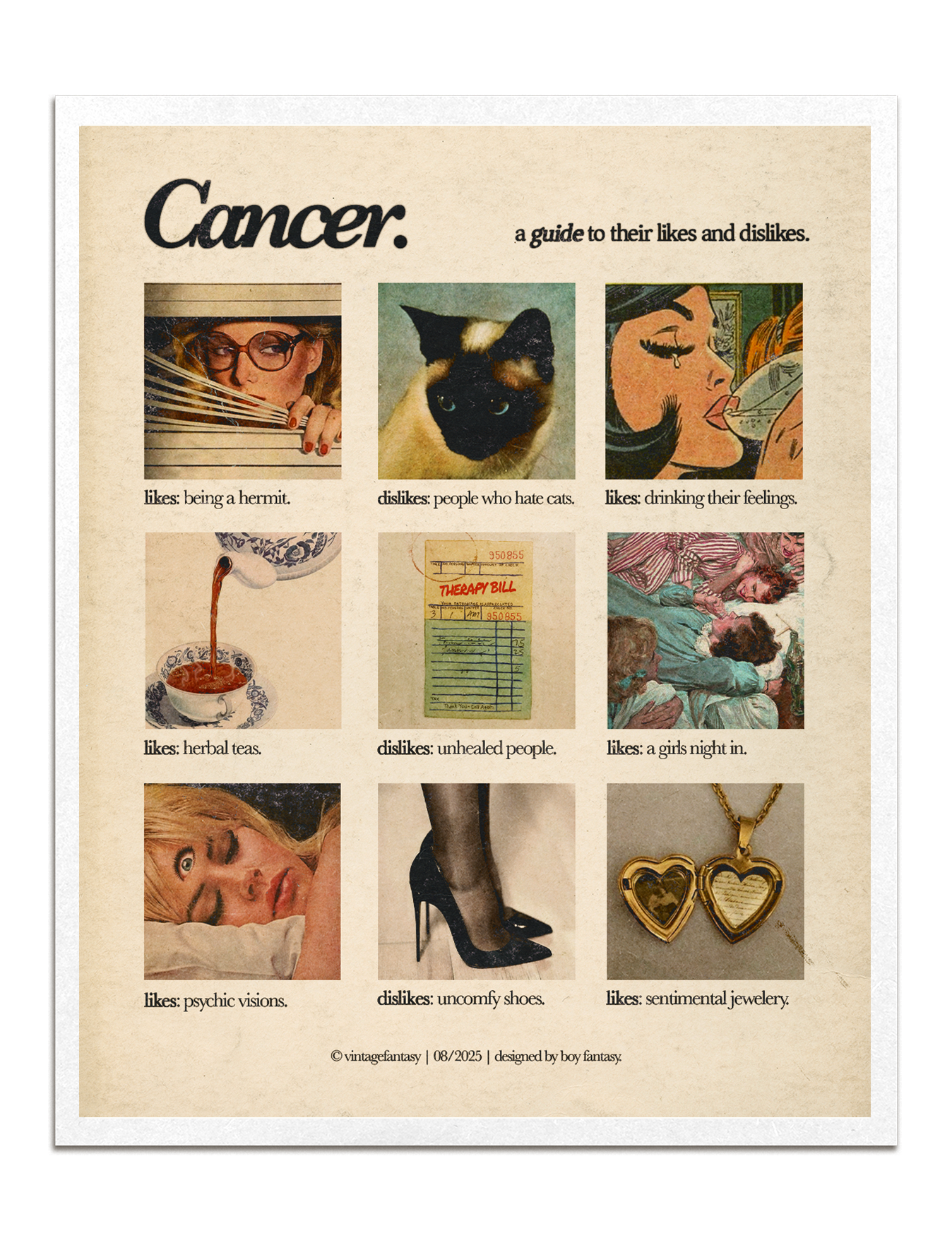 zodiacs likes & dislikes charts