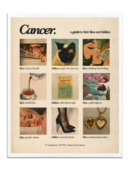 zodiacs likes & dislikes charts