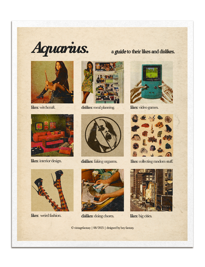 zodiacs likes & dislikes charts