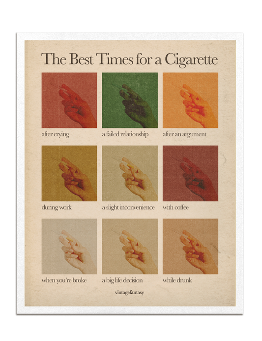 Cigarette Chart Print