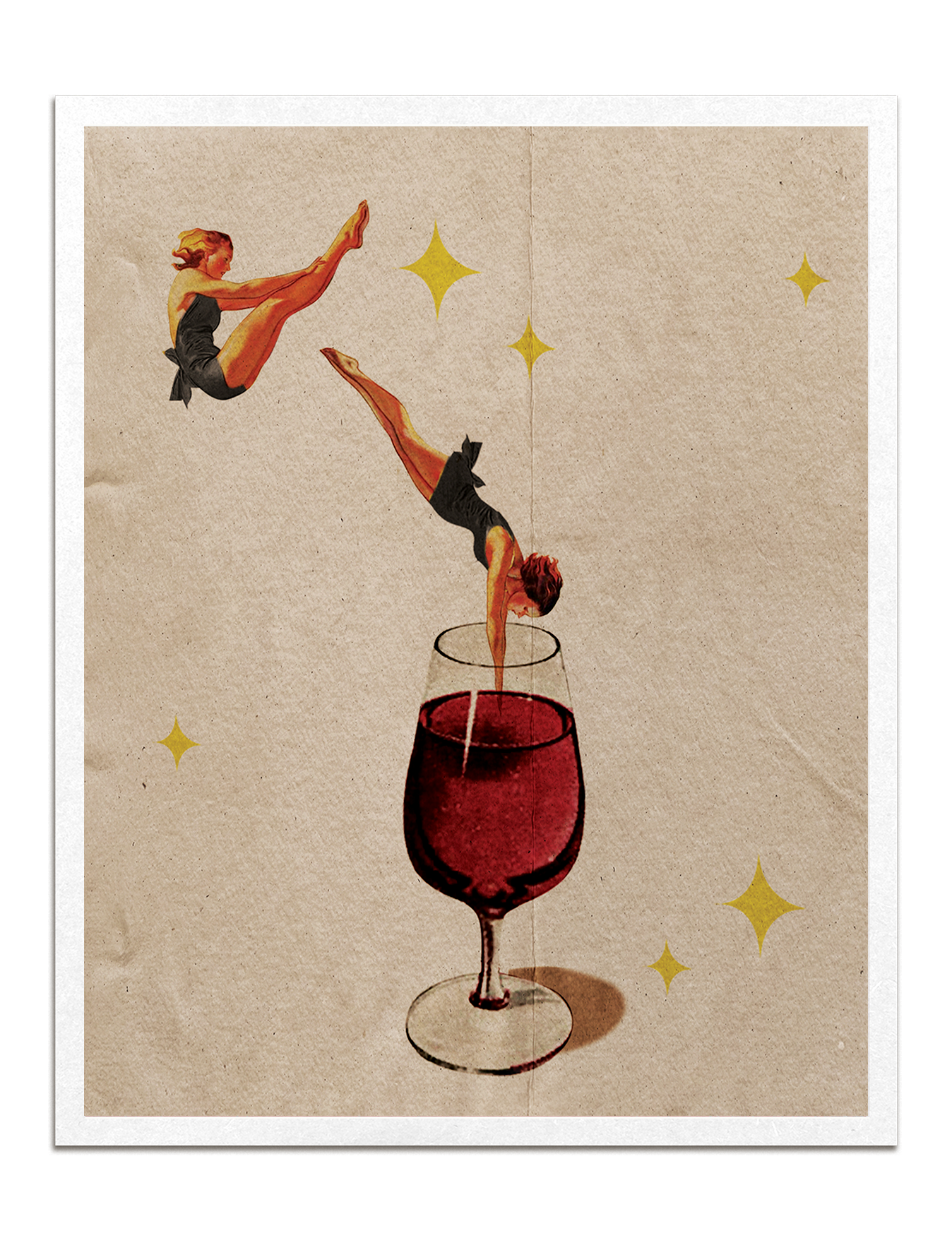 Wine Dive Print