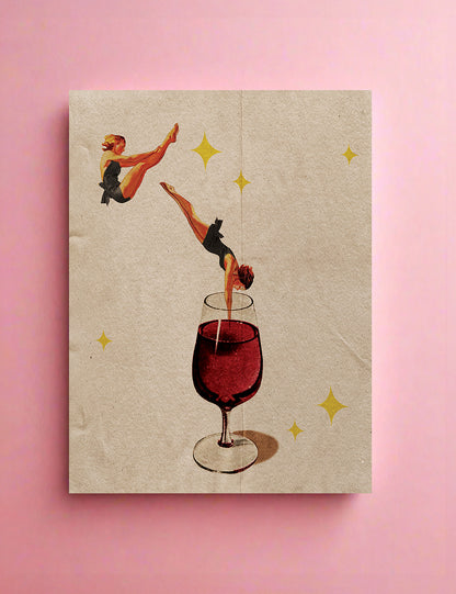 Wine Dive Print